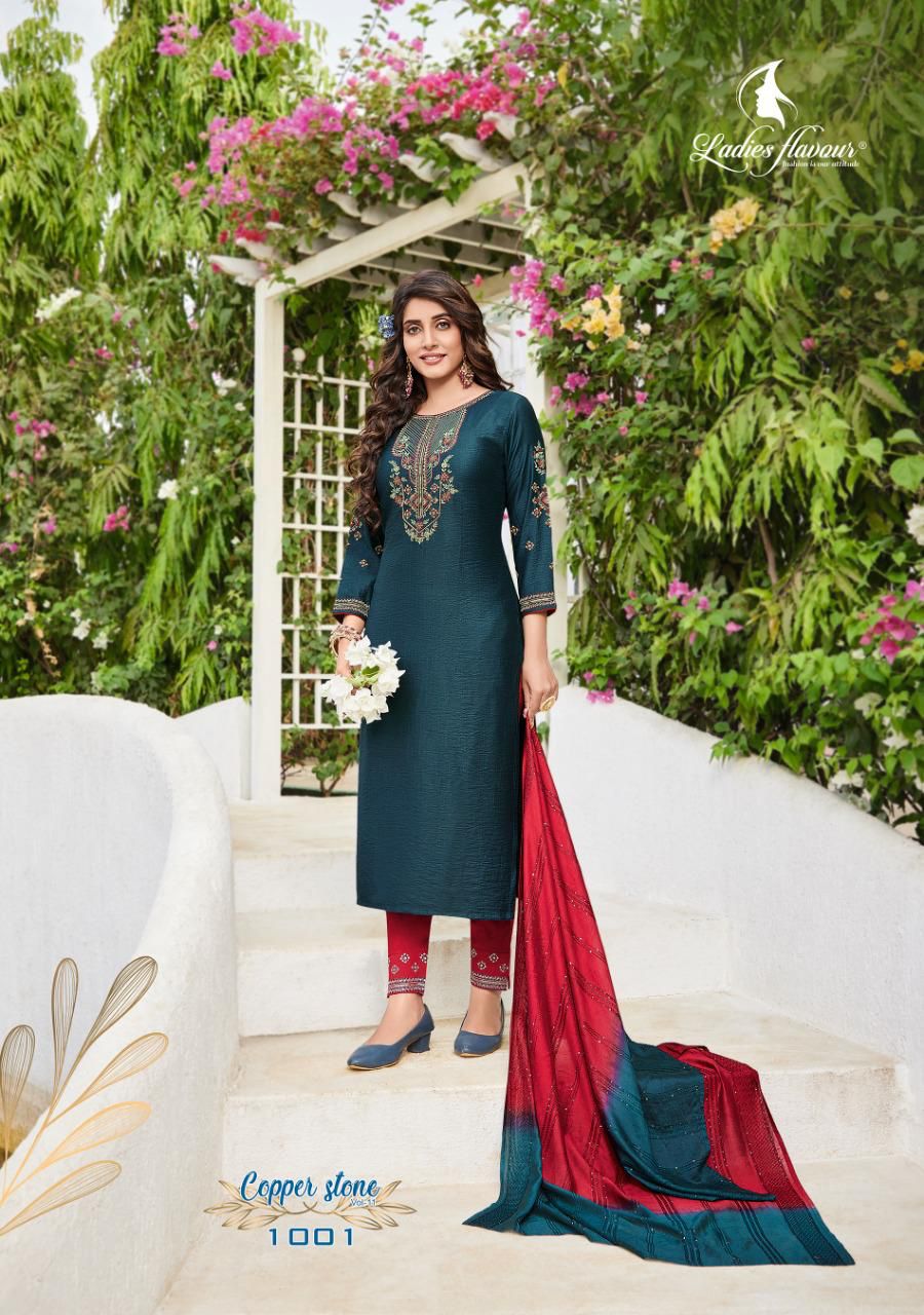 Ladies Flavour Copper Stone Vol 11 Wholesale Readymade Salwar Suits